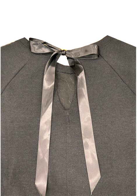 Maglia girocollo con micro paillettes ISTINTI | Maglie | 31723NERO